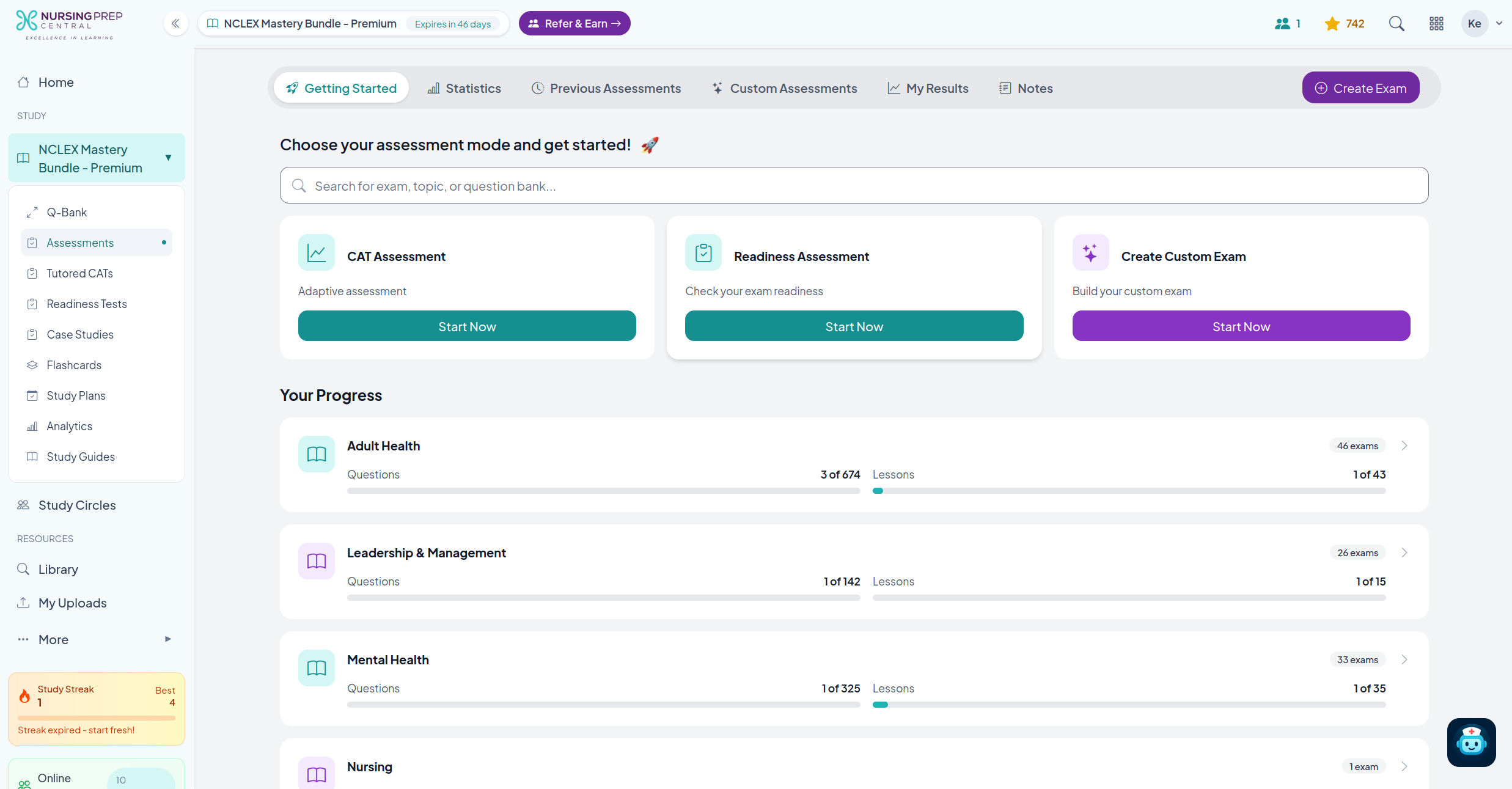 Student app screen 3